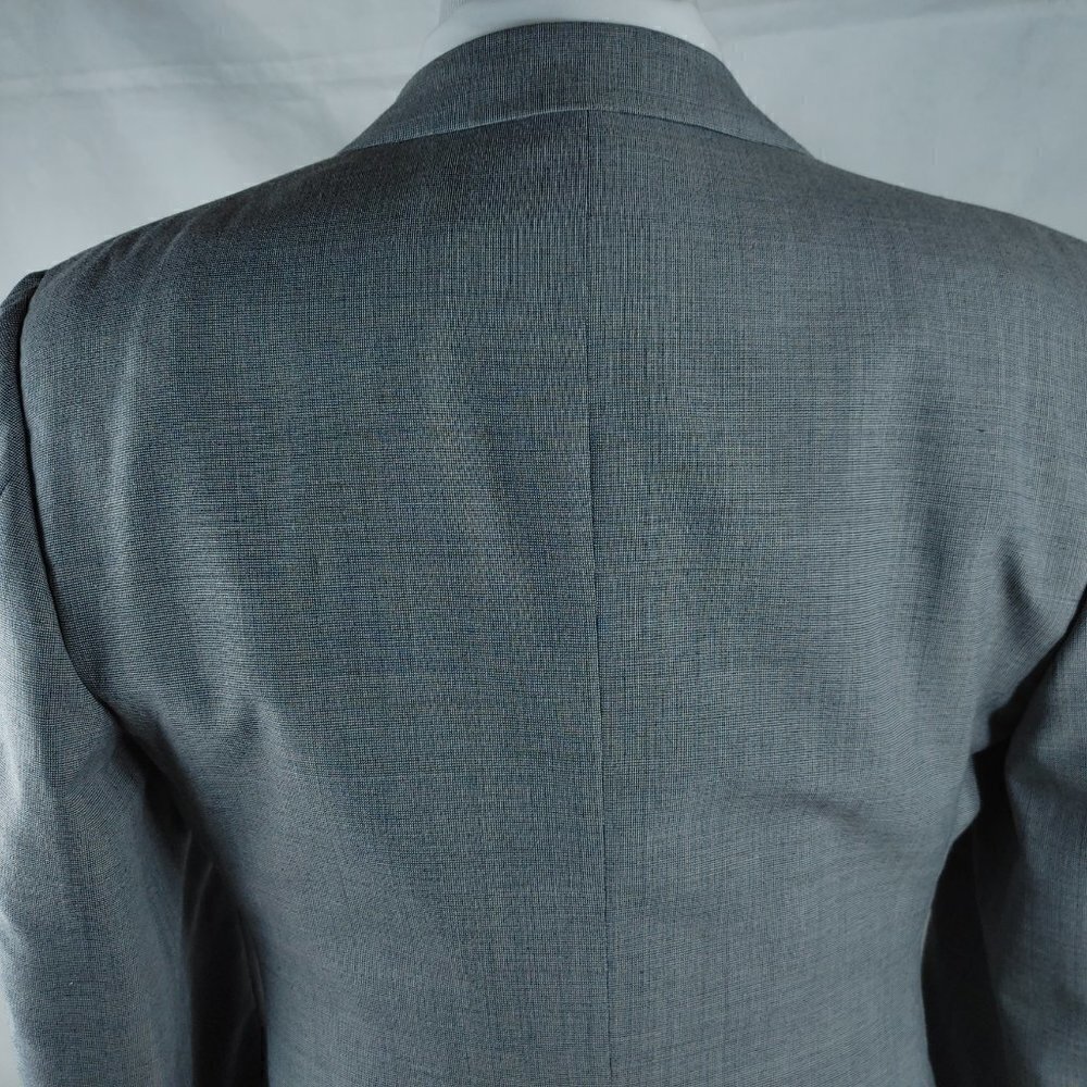 Dominick's Tailors Custom Made 39R 3 Button Gray Birdseye Suit Blazer Sp… - Picture 8 of 12